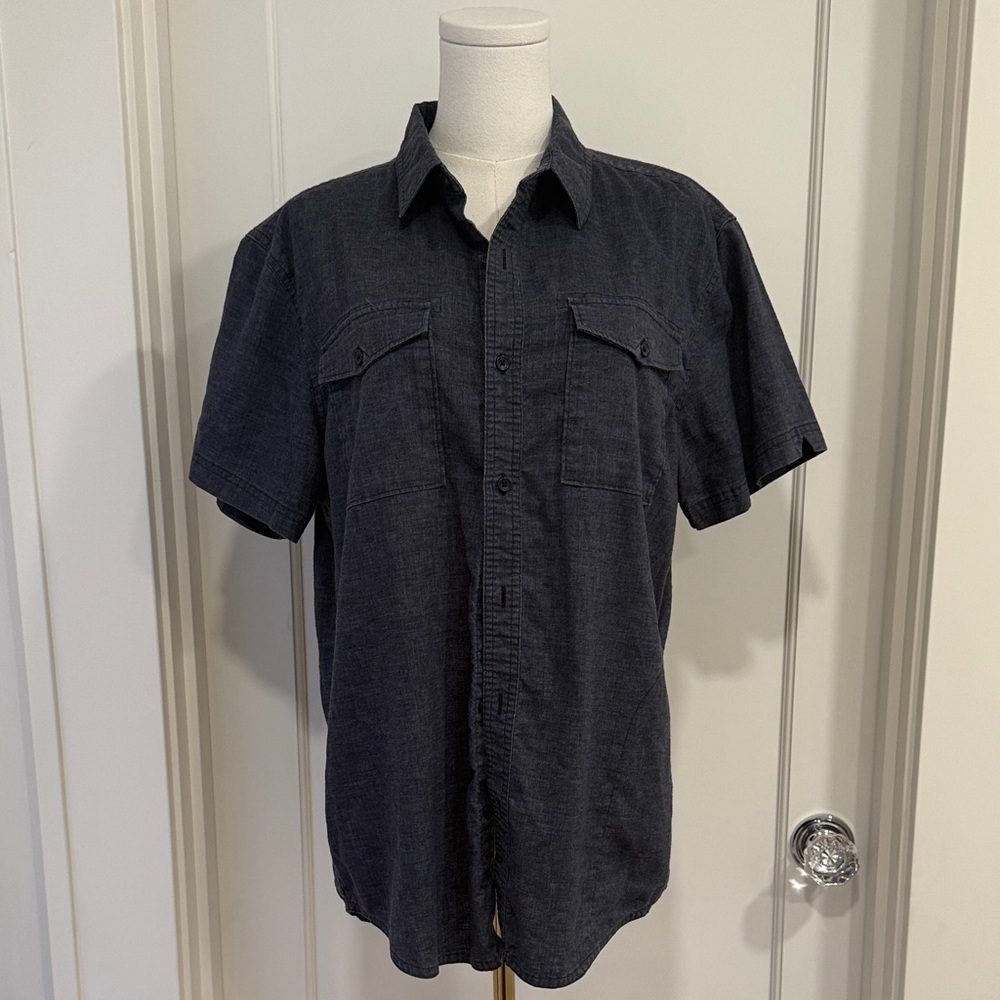 Prana Men's Navy Button Down Shirt